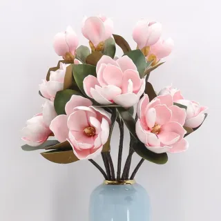 Fiore di magnolia artificiale in PE a 3 teste