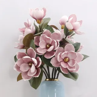 Fiore di magnolia artificiale in PE a 3 teste