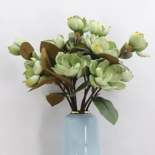 Fiore di magnolia artificiale in PE a 3 teste