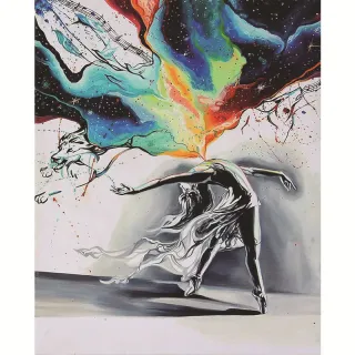 Peinture à l'huile colorée à la main pour la décoration de la maison