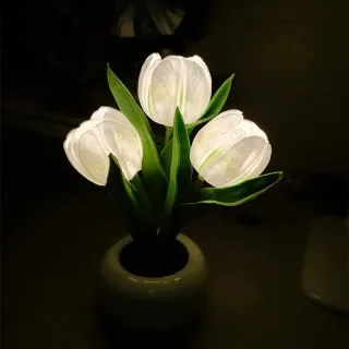 Luce notturna per decorazione d'interni con lampada a tulipano a LED