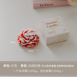 Handmade simulated jasmine scented candle