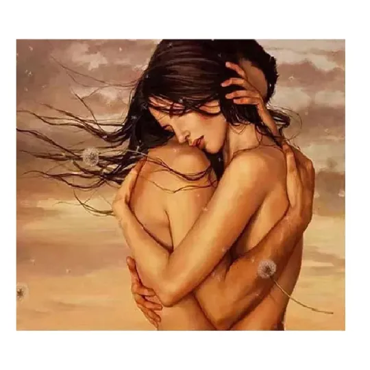 Pittura a olio di coppie di moda con i numeri