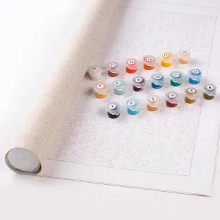 Pittura a olio di coppie di moda con i numeri