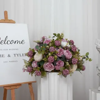 Decorazione di nozze con palla di rosa e peonia artificiale