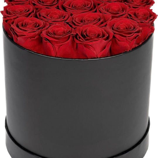 Real Natural Preserved Rose In Blacke Box