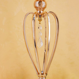 Vase couronne en métal doré, décoration de mariage