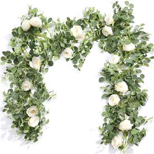 Vigne de fleur d'eucalyptus artificielle de décoration de mariage