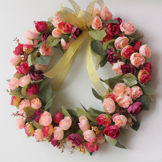 Guirlande de roses en soie pour la décoration de la maison