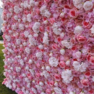 Sfondo floreale artificiale rosa