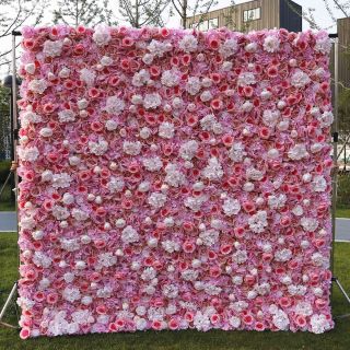 Sfondo floreale artificiale rosa