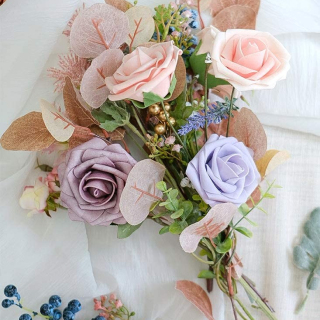 Boîte de bouquets de mariage de fleurs artificielles bricolage