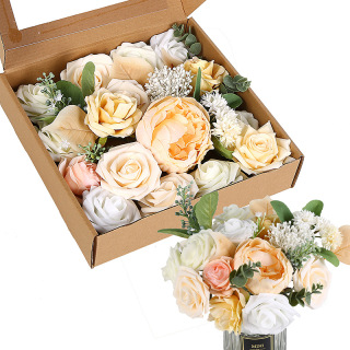 Artificial Flowers In Box For DIY Wedding Bouquet
