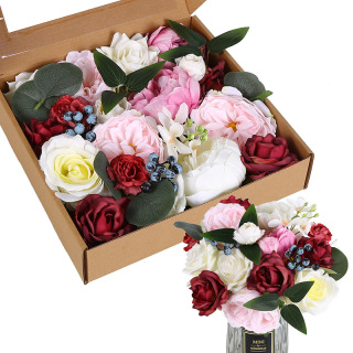 Artificial Flowers In Box For DIY Wedding Bouquet