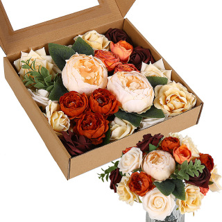 Artificial Flowers In Box For DIY Wedding Bouquet