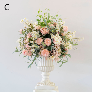 Centrotavola per matrimoni con palline di fiori artificiali di rose