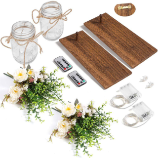 Décoration murale en verre LED fausse rose