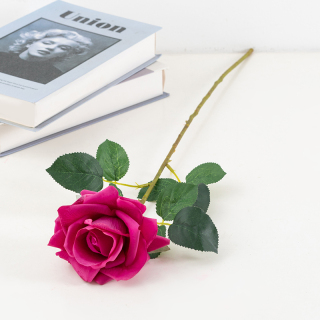 Flannel Artificial Single Rose