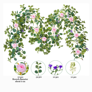 Décor de vigne de roses artificielles