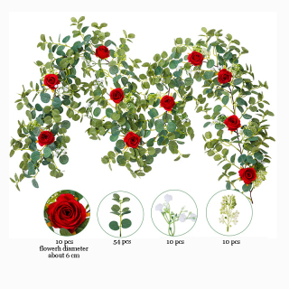 Decorazione di vite di rosa artificiale