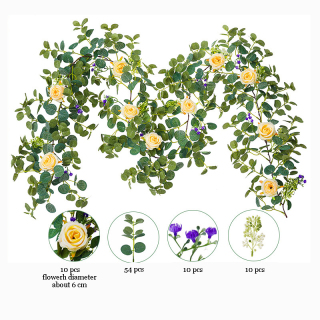 Decorazione di vite di rosa artificiale