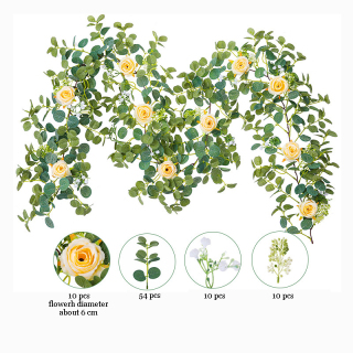 Decorazione di vite di rosa artificiale