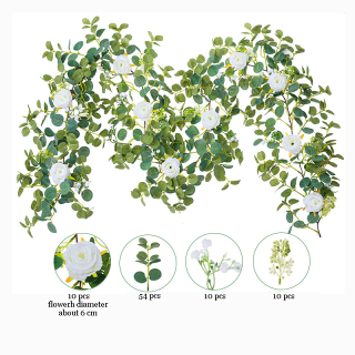 Decorazione di vite di rosa artificiale