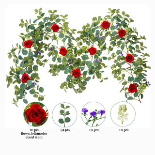 Decorazione di vite di rosa artificiale