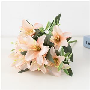 Artificial 10 Head Lilies Bouquet