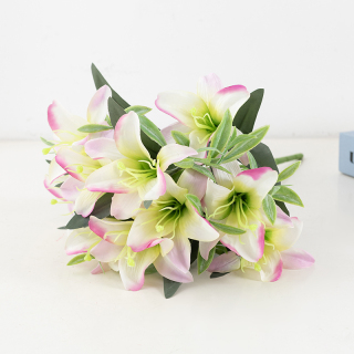 Artificial 10 Head Lilies Bouquet