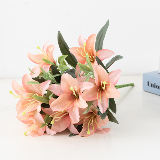 Artificial 10 Head Lilies Bouquet
