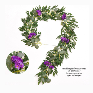 Bunga Tiruan Daun Eucalyptus Anggur