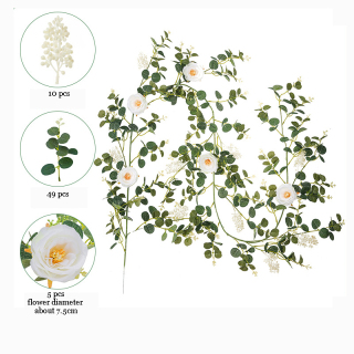 Vigne de rose d'eucalyptus artificielle