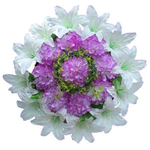 Couronnes funéraires de fleurs artificielles pour la décoration de cimetière