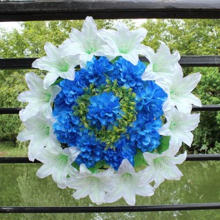 Couronnes funéraires de fleurs artificielles pour la décoration de cimetière