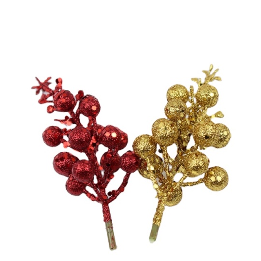 Decorazione dell'albero di Natale Bacche dorate sciolte