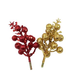 Decorazione dell'albero di Natale Bacche dorate sciolte