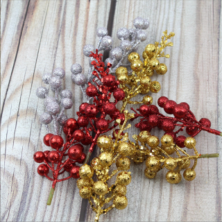 Decorazione dell'albero di Natale Bacche dorate sciolte