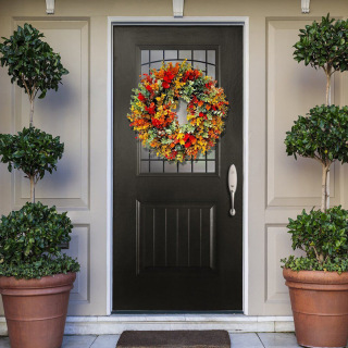 Guirlande décorative de feuilles d'eucalyptus simulées