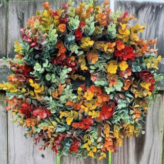 Guirlande décorative de feuilles d'eucalyptus simulées