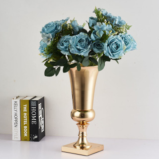 Vases à fleurs en métal, décoration de table de mariage