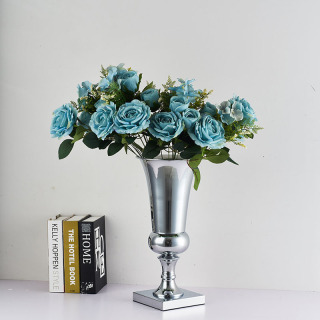 Vases à fleurs en métal, décoration de table de mariage