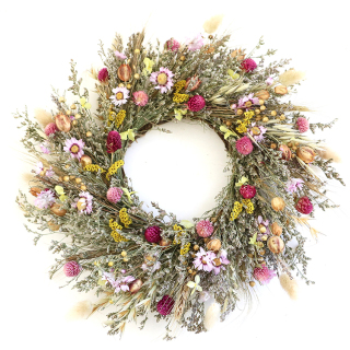 Ghirlanda di piante secche di fiori secchi