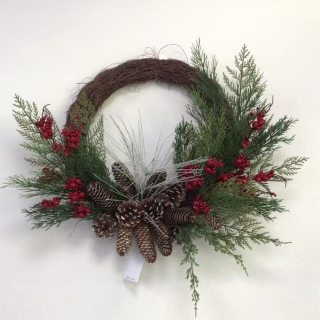 Garland Cawangan Pine Plastik Suasana Krismas