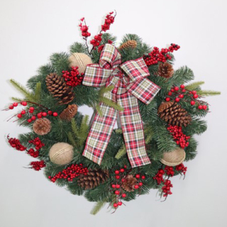 Garland Cawangan Pine Plastik Suasana Krismas