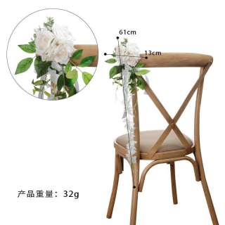 Decorazioni per panche per sedie da matrimonio Fiori artificiali