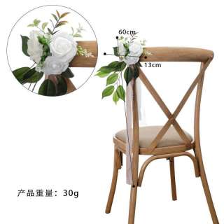 Decorazioni per panche per sedie da matrimonio Fiori artificiali