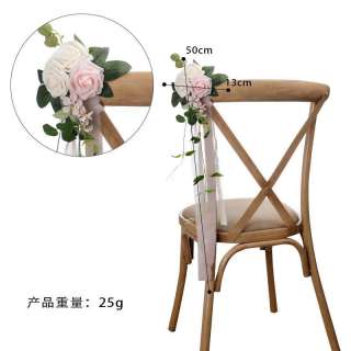 Decorazioni per panche per sedie da matrimonio Fiori artificiali