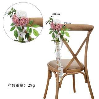 Decorazioni per panche per sedie da matrimonio Fiori artificiali
