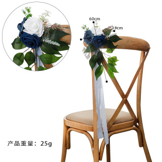 Decorazioni per panche per sedie da matrimonio Fiori artificiali